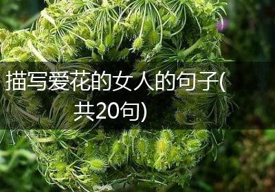 描写爱花的女人的句子(共20句)