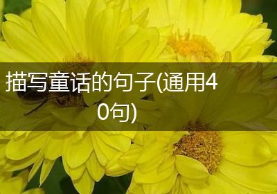 描写童话的句子(通用40句)