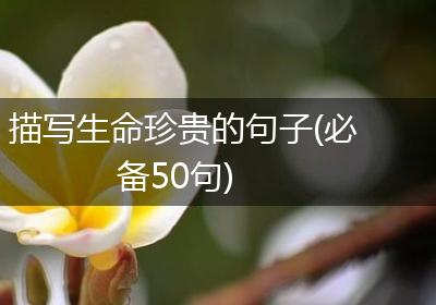 描写生命珍贵的句子(必备50句)