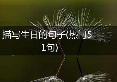 描写生日的句子(热门51句)