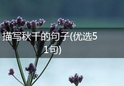 描写秋千的句子(优选51句)