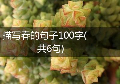 描写春的句子100字(共6句)