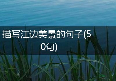 描写江边美景的句子(50句)