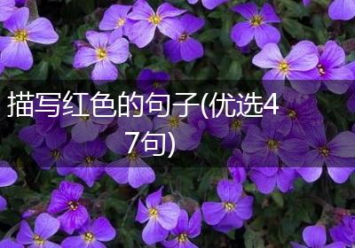 描写红色的句子(优选47句)