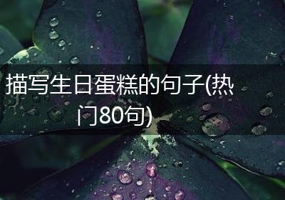 描写生日蛋糕的句子(热门80句)