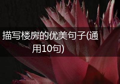 描写楼房的优美句子(通用10句)