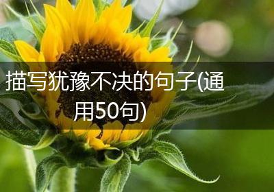 描写犹豫不决的句子(通用50句)