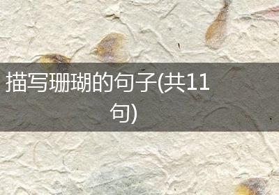 描写珊瑚的句子(共11句)