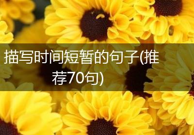 描写时间短暂的句子(推荐70句)