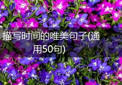 描写时间的唯美句子(通用50句)