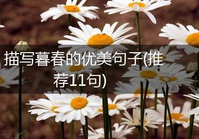 描写暮春的优美句子(推荐11句)