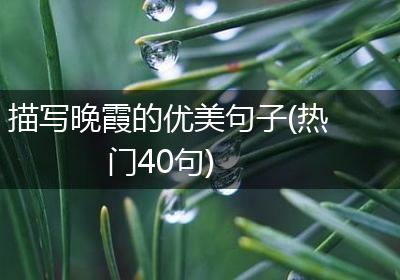 描写晚霞的优美句子(热门40句)