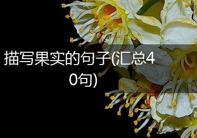描写果实的句子(汇总40句)