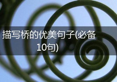 描写桥的优美句子(必备10句)