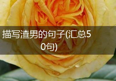 描写渣男的句子(汇总50句)