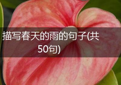 描写春天的雨的句子(共50句)