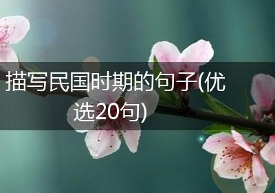 描写民国时期的句子(优选20句)