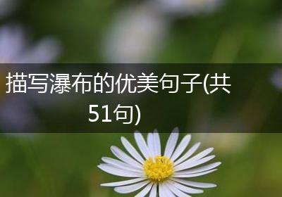描写瀑布的优美句子(共51句)
