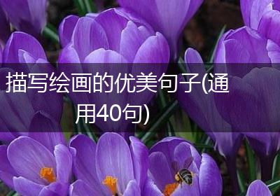 描写绘画的优美句子(通用40句)