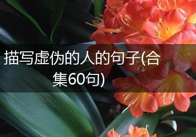 描写虚伪的人的句子(合集60句)