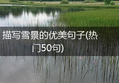 描写雪景的优美句子(热门50句)
