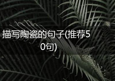 描写陶瓷的句子(推荐50句)