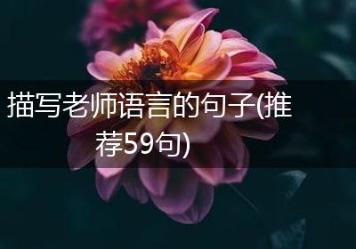 描写老师语言的句子(推荐59句)