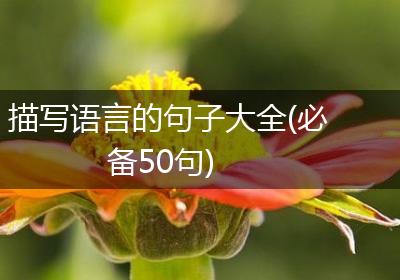 描写语言的句子大全(必备50句)