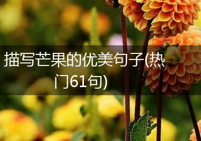 描写芒果的优美句子(热门61句)