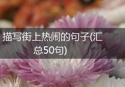 描写街上热闹的句子(汇总50句)