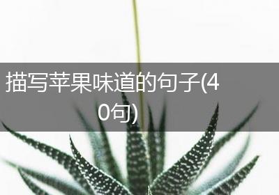 描写苹果味道的句子(40句)