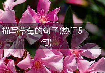 描写草莓的句子(热门5句)