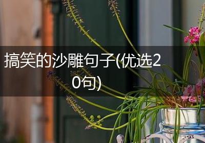 搞笑的沙雕句子(优选20句)