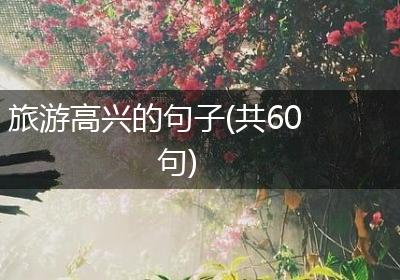旅游高兴的句子(共60句)