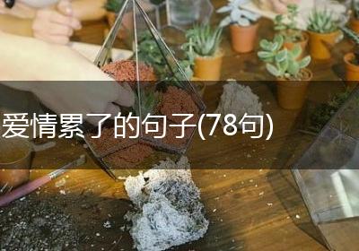 爱情累了的句子(78句)
