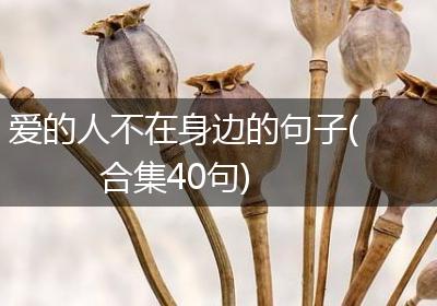 爱的人不在身边的句子(合集40句)