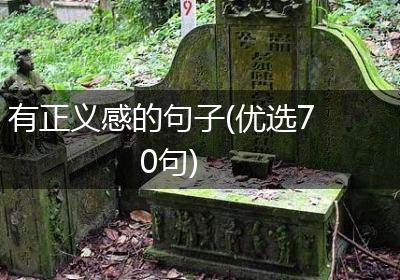有正义感的句子(优选70句)
