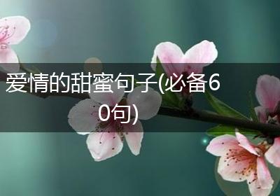 爱情的甜蜜句子(必备60句)