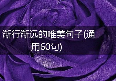 渐行渐远的唯美句子(通用60句)