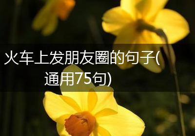 火车上发朋友圈的句子(通用75句)