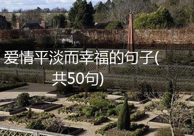 爱情平淡而幸福的句子(共50句)