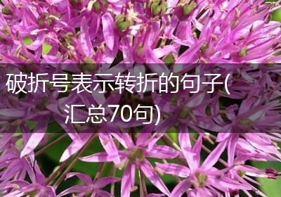破折号表示转折的句子(汇总70句)
