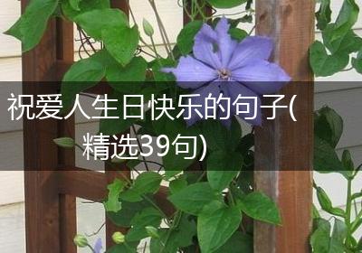 祝爱人生日快乐的句子(精选39句)