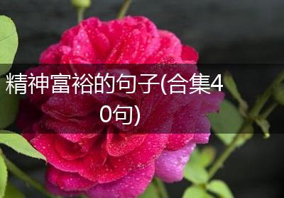 精神富裕的句子(合集40句)
