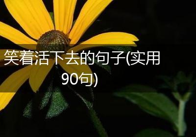 笑着活下去的句子(实用90句)