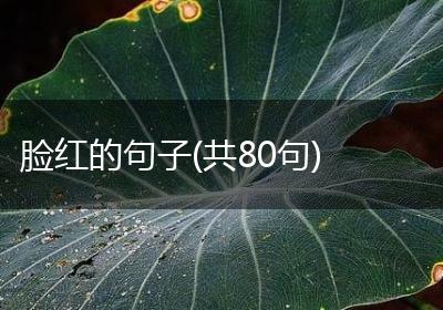 脸红的句子(共80句)