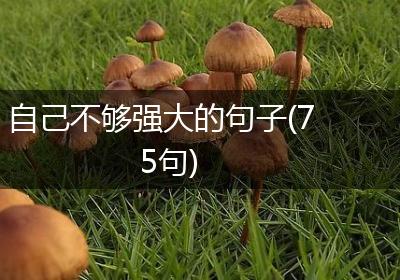自己不够强大的句子(75句)
