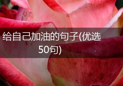 给自己加油的句子(优选50句)