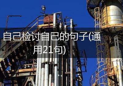 自己检讨自己的句子(通用21句)