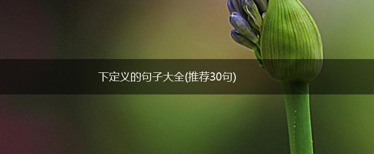 下定义的句子大全(推荐30句),第1张